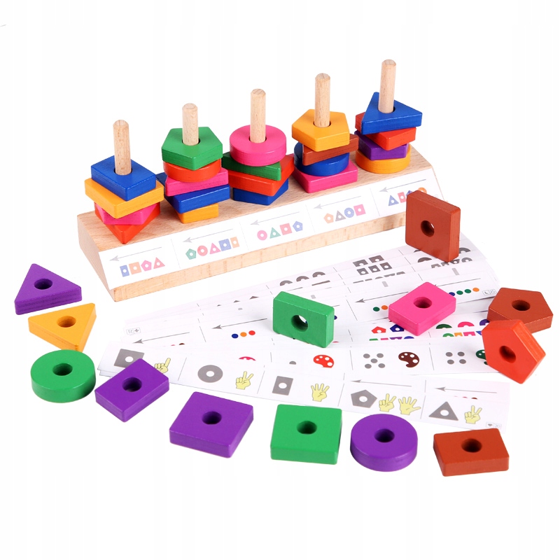 

Drewniana Układanka Montessori Liczydło Sorter