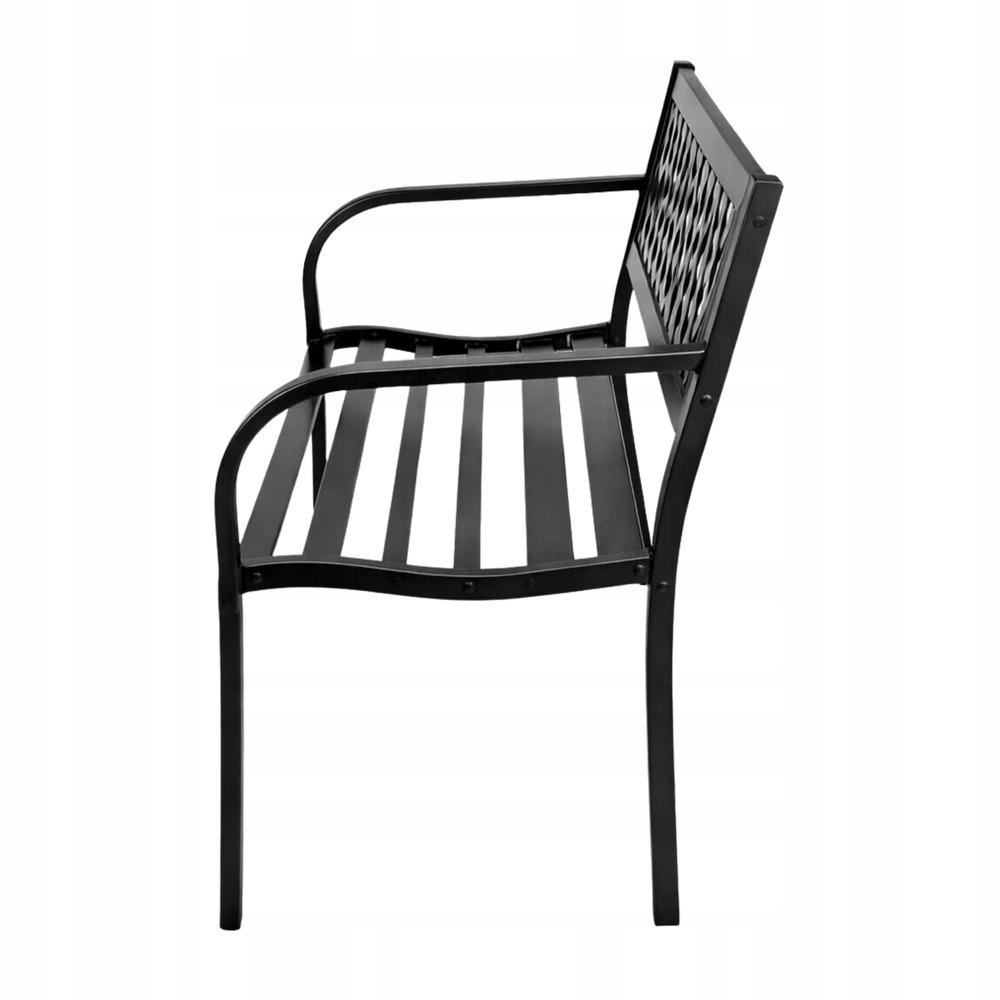 Lean 29325 Kovová záhradná lavica 120 × 49 × 76 cm, čierna