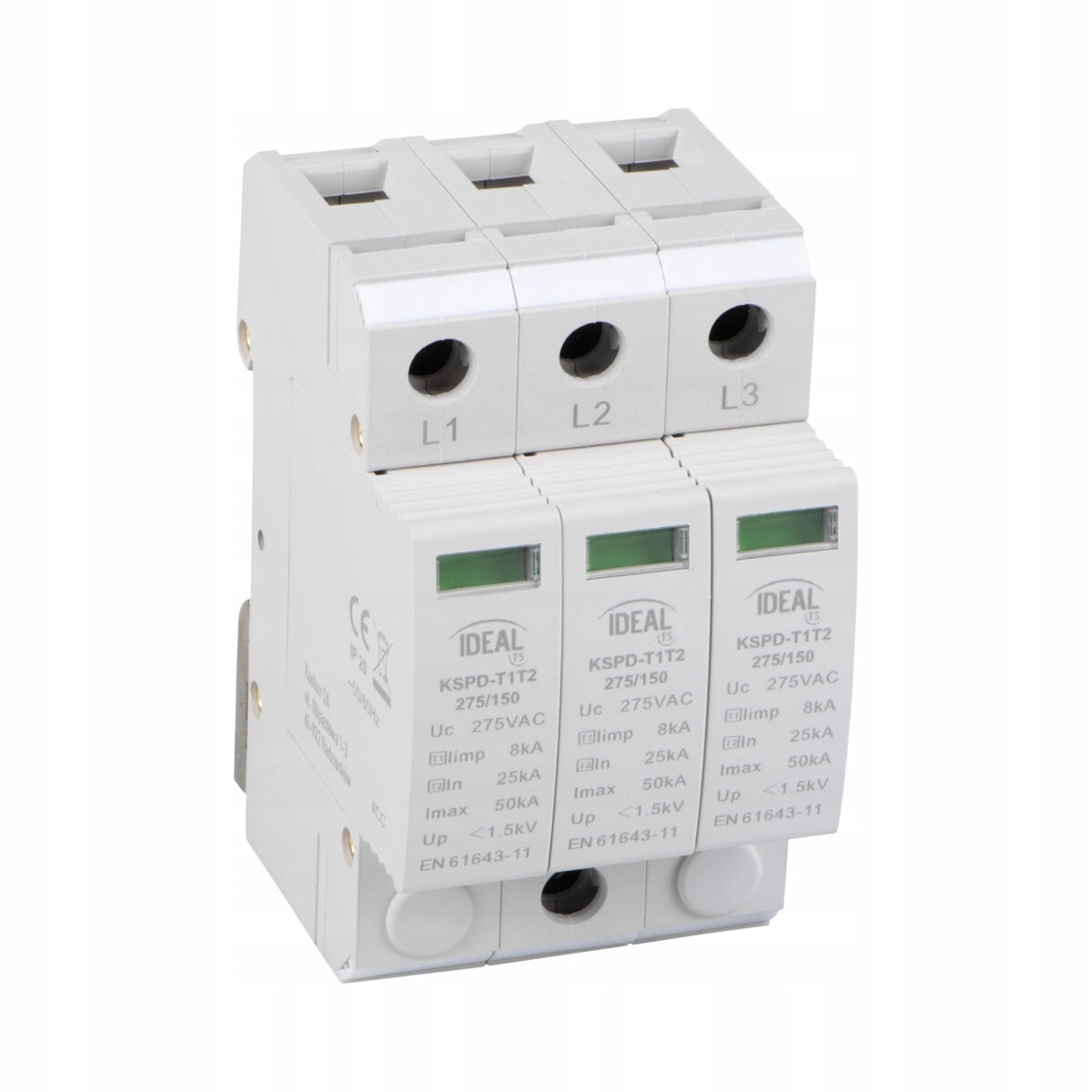 Ideal Kanlux Omezovač přepětí KSPD-T1T2 275/150 3P T1+T2 B+c 36315