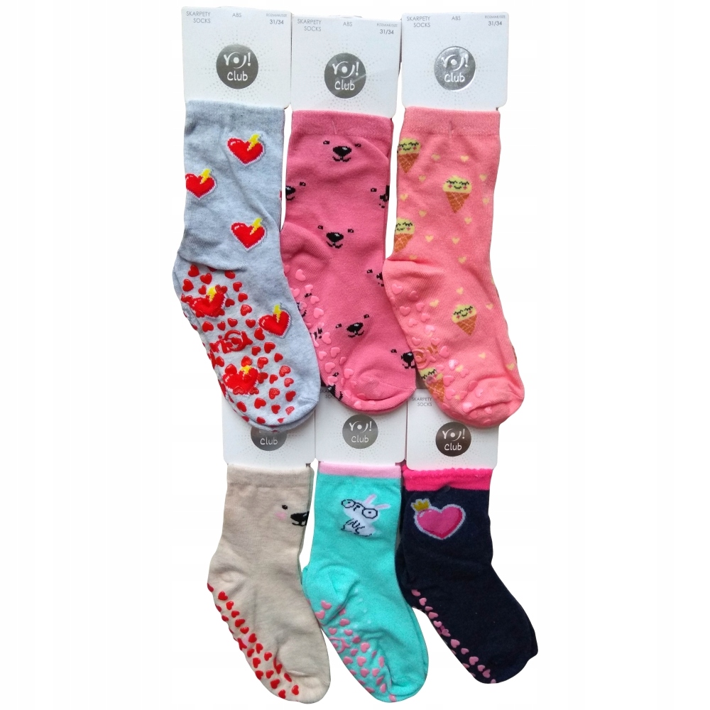 

6 X Skarpetki antypoślizgowe Abs dziecko Yo! 31-34