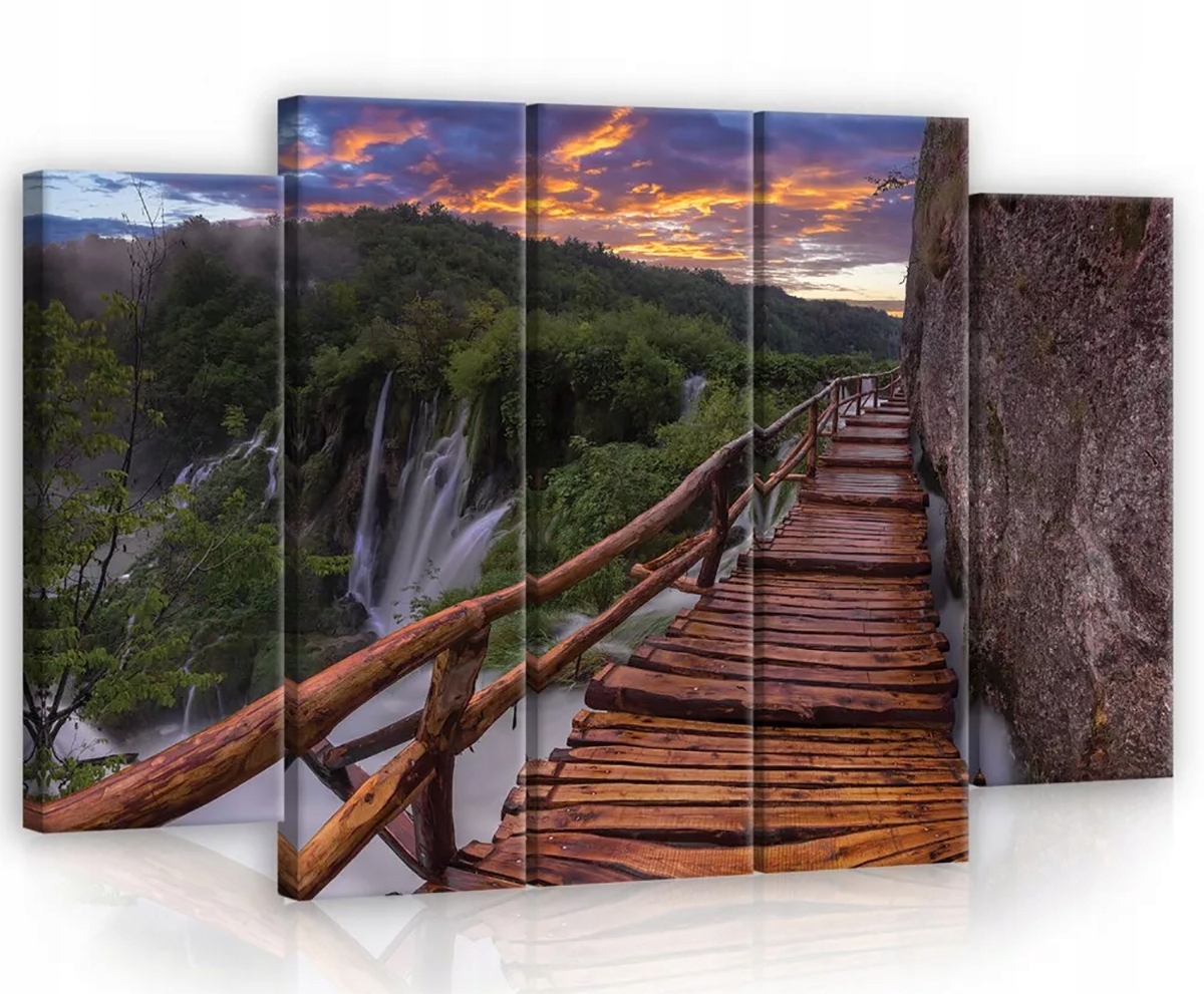 Obraz Na Plátne Canvas 150x100 Hory Vodopád