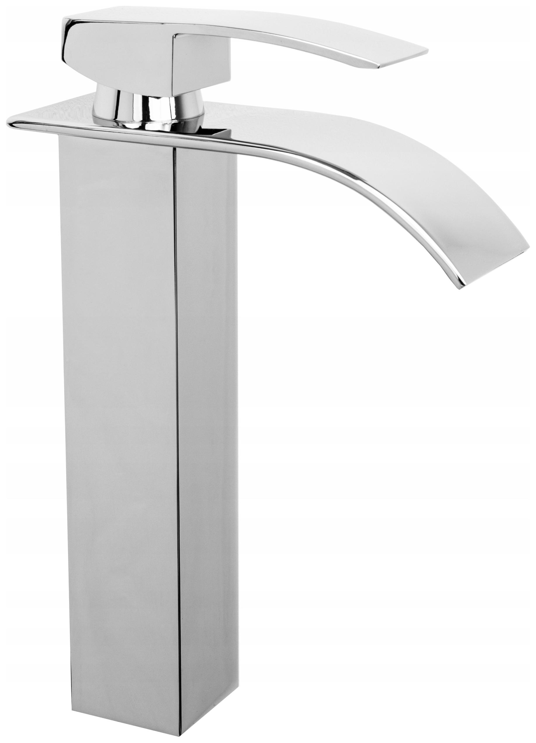 Umývadlová Batéria Vodopád Kaskáda Vysoký Kohútik Do Kúpeľne Chróm Elva