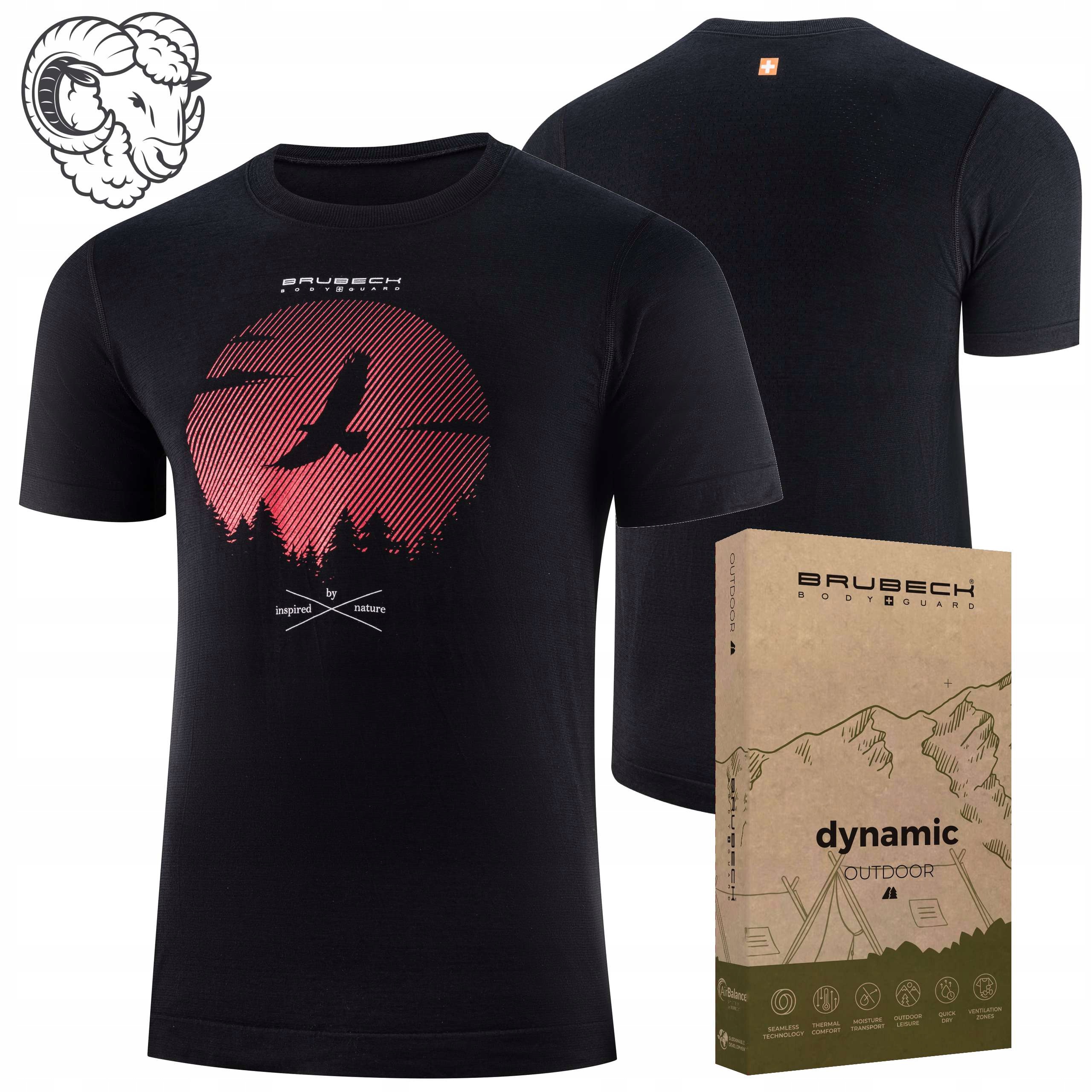 Koszulka Termoaktywna Męska Z Merino Brubeck Outdoor Wool Turystyczna XXL