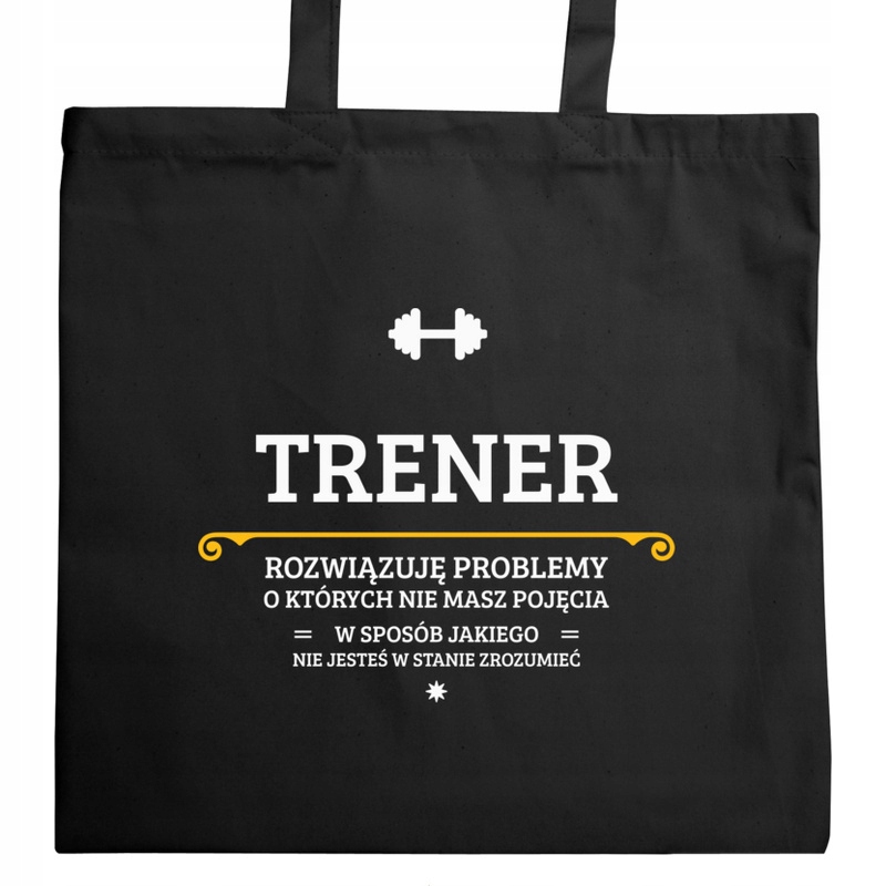 

Trener rozwiązuje problemy torba na zakupy