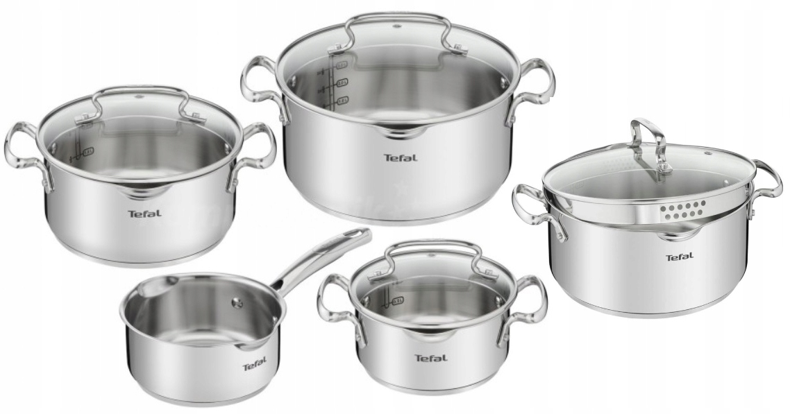 

Garnki Zestaw Tefal Duetto + Srebrne 5L Indukcja