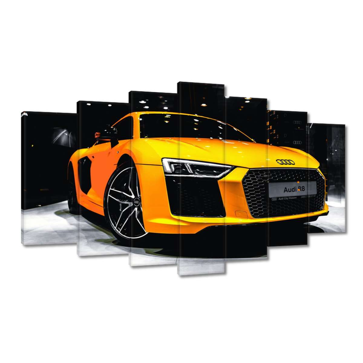 Obrazy 140x80 Žluté Audi R8