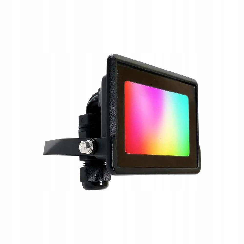 V-tac Led reflektor Wi-fi 10W černý s smart manžetou VT-5181 RGB+3000K-6500K