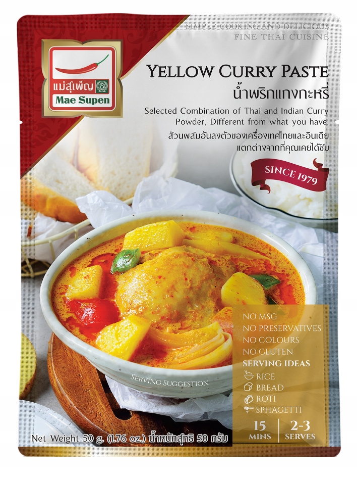 

Pasta Curry żółta 50g Mae Supen