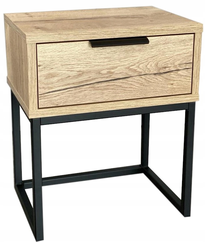 

Szafka nocna Dąb Halifax drewno stelaż loft stolik