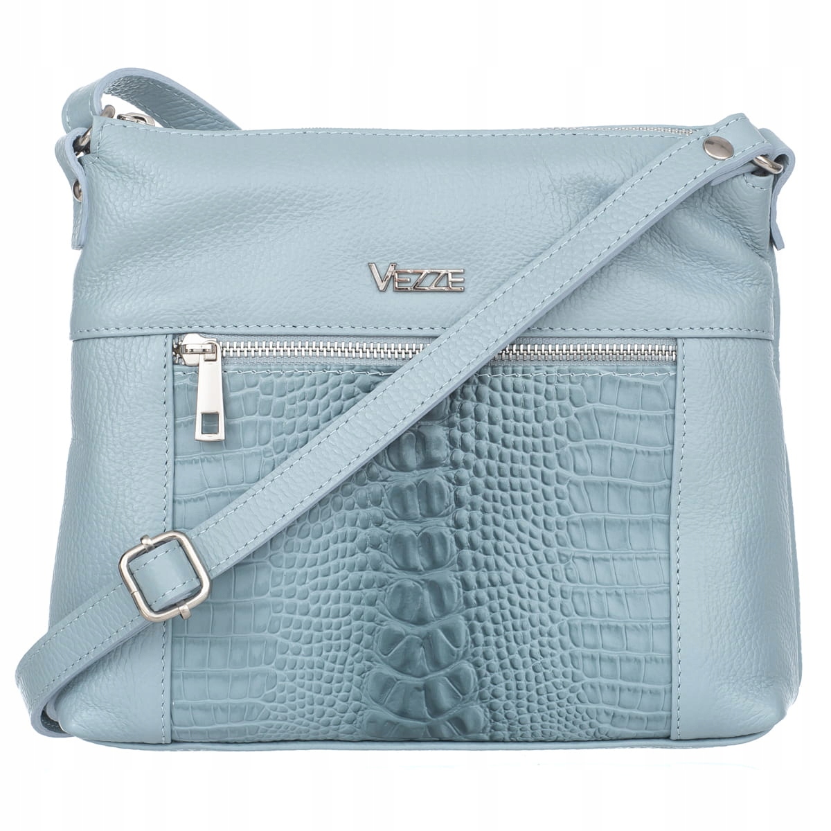 Kožená kabelka Vezze Selvaggia Baby Blue