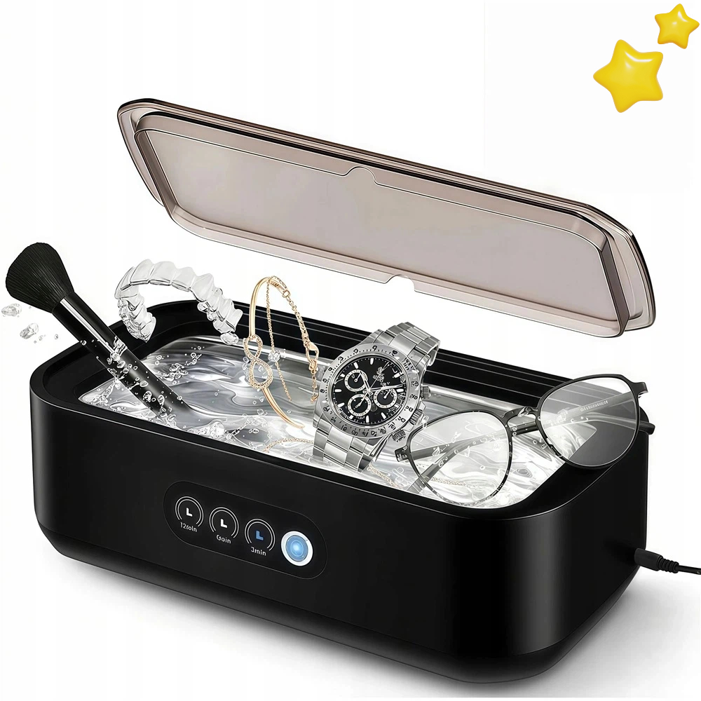 Ultradźwiękowa Myjka Do Czyszczenia Okularów Biżuterii Szczoteczek