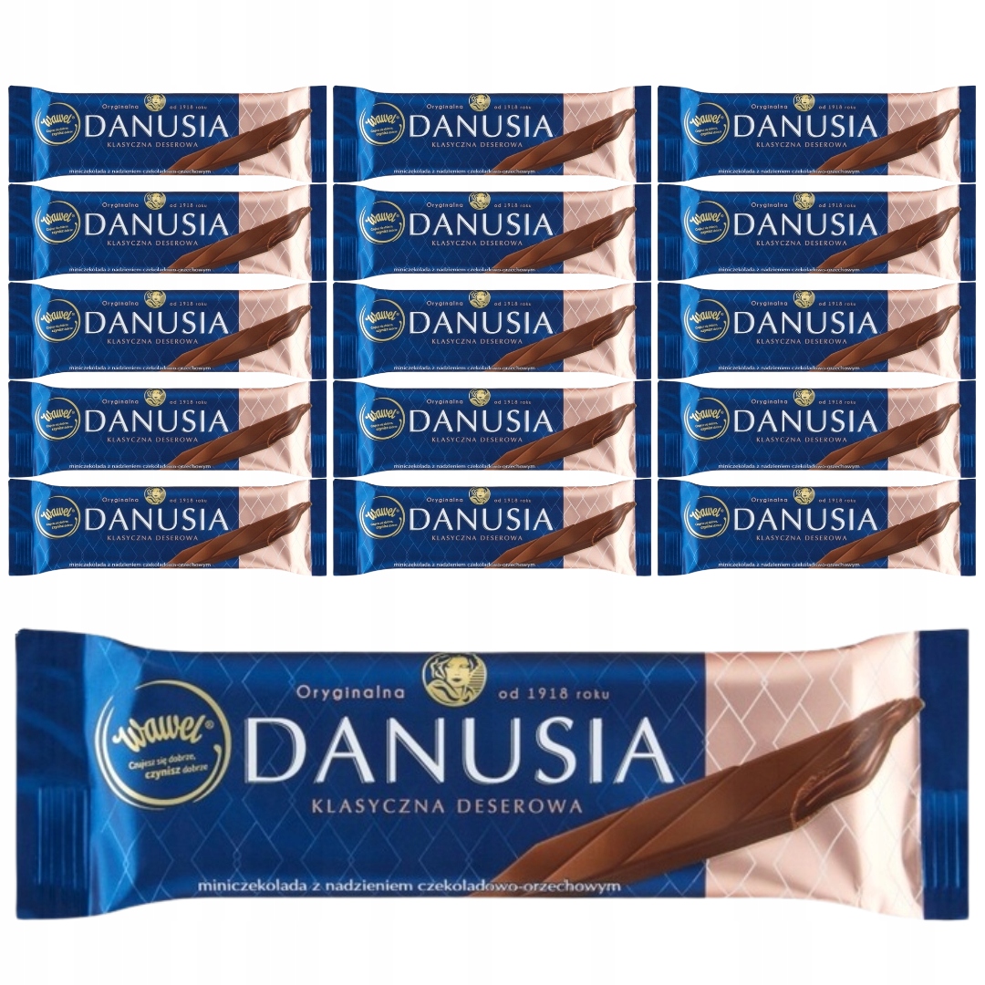 Levně Wawel Danusia Čokoláda s náplní 38 g x 16 kusů