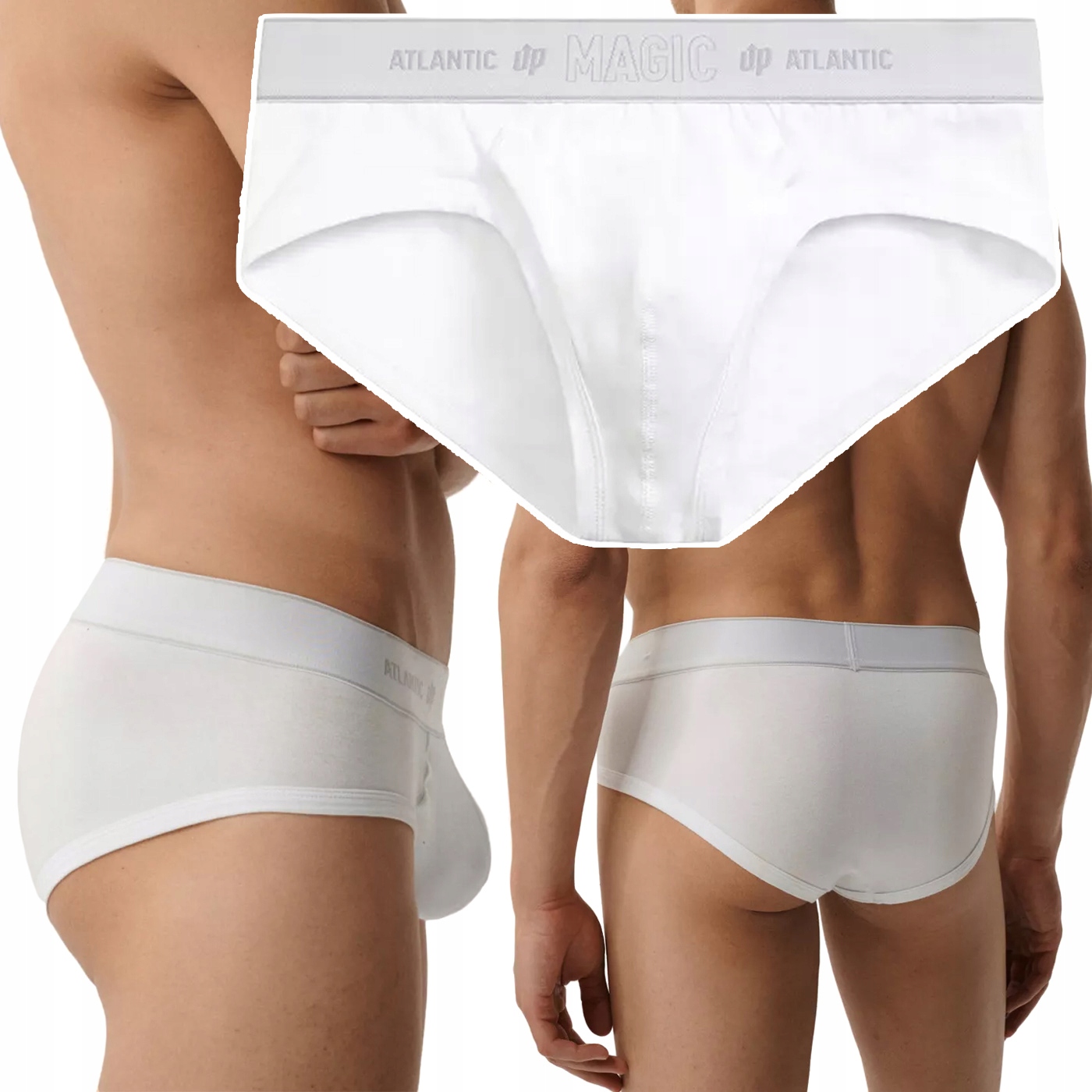Slipy Męskie Push-Up Atlantic Magic Pocket z Efektem Uniesienia M