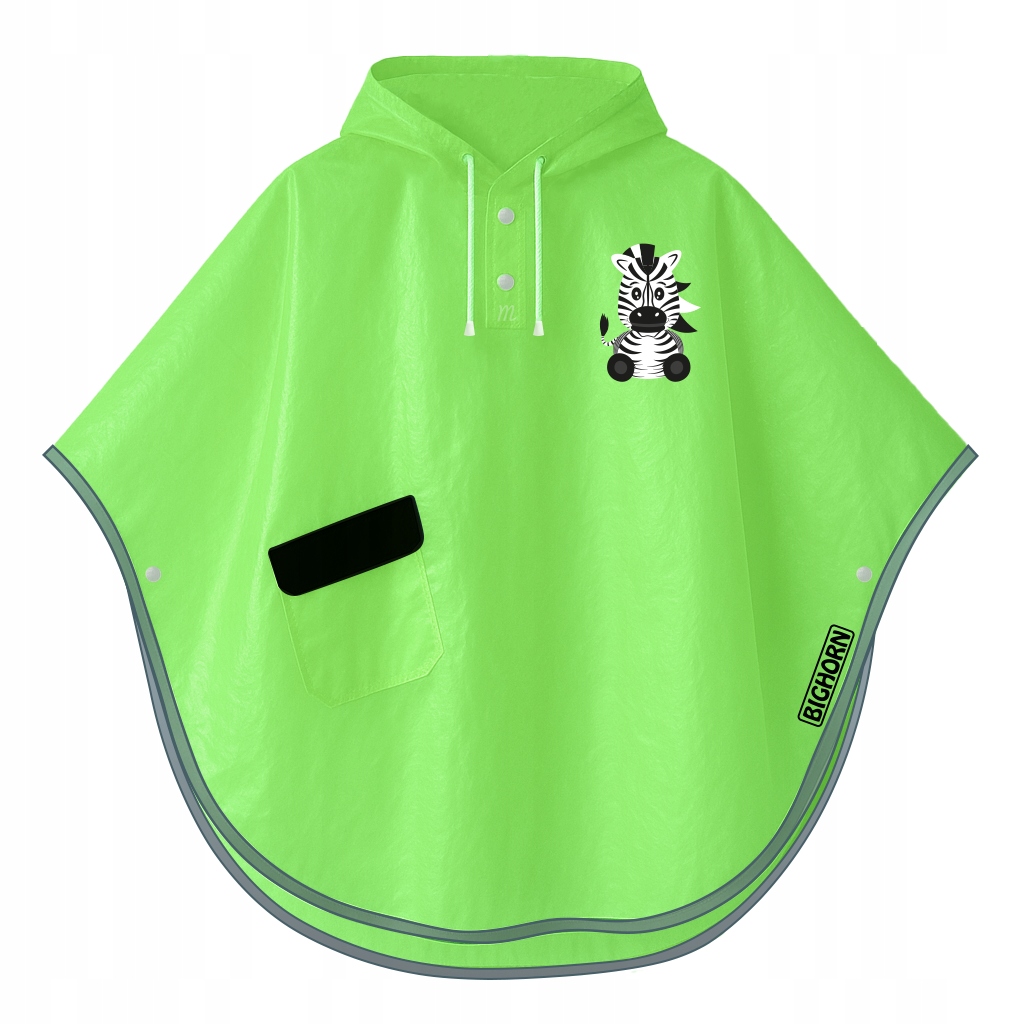Dziecięcy płaszcz przeciwdeszczowy poncho Bighorn Tonga 8023 E1 zebra, rozmiar M