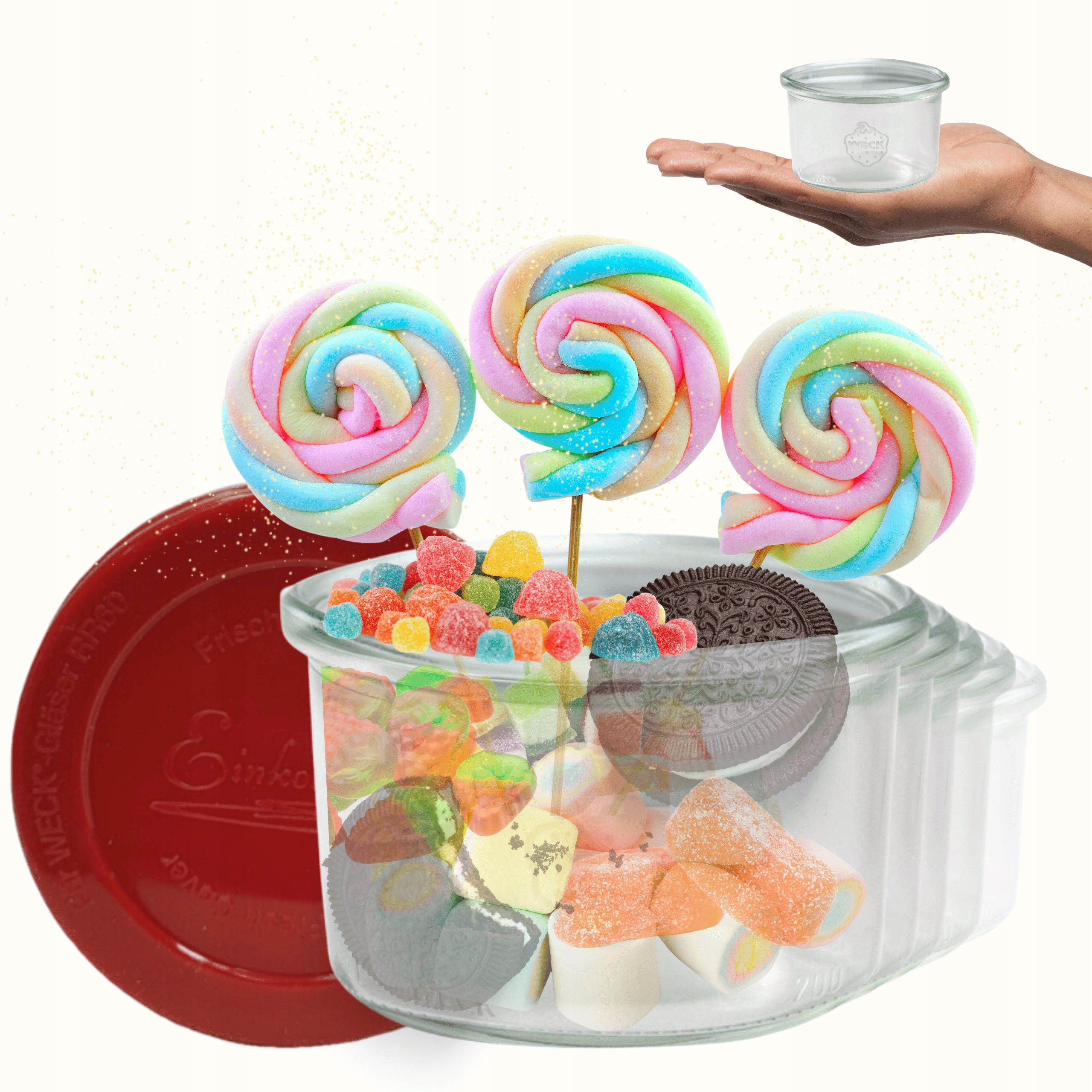 Poháre Weck 200 ml Mold žiaruvzdorné silikónové, veko 12ks, Trvanlivé