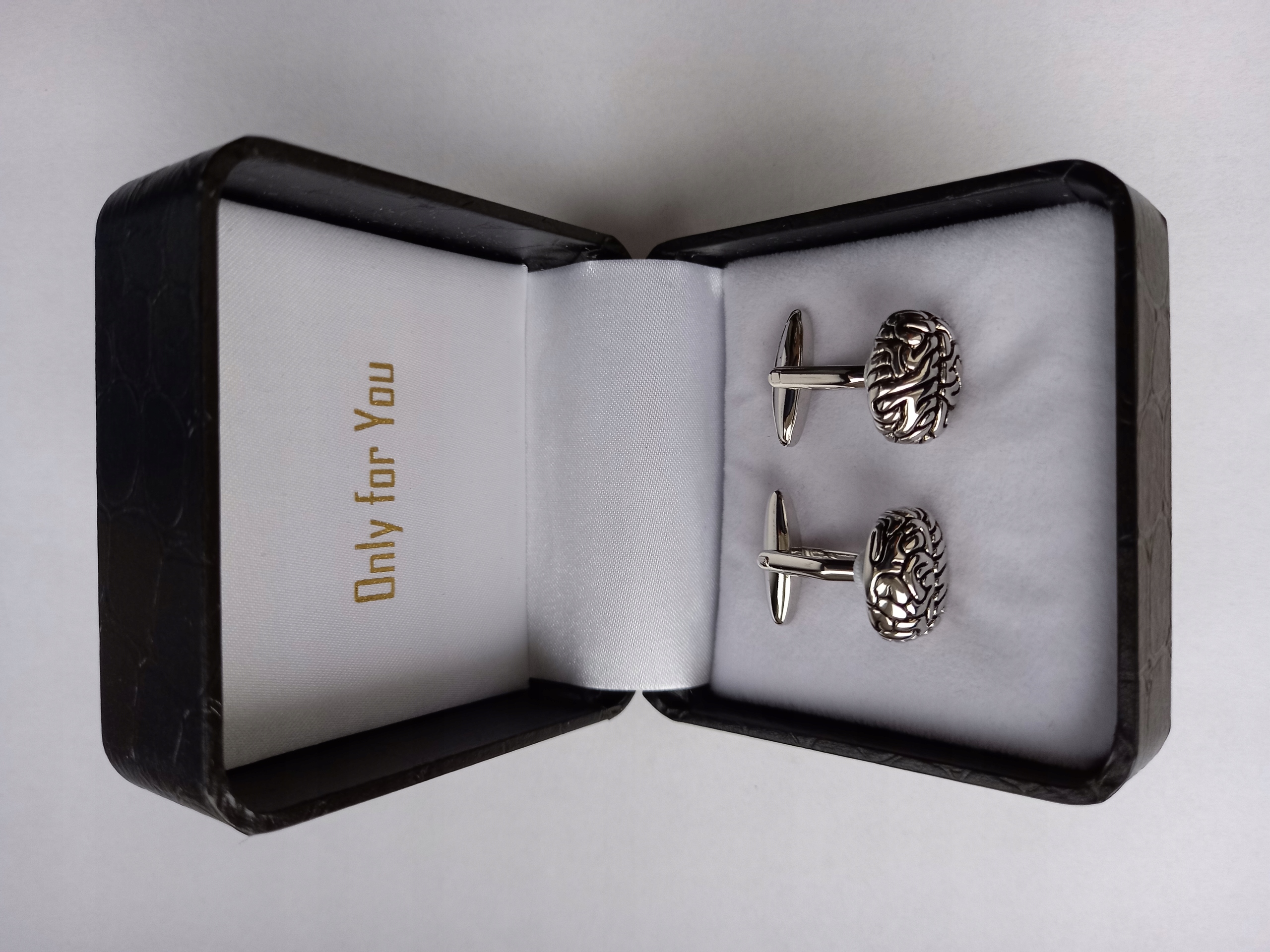 Stříbrné manžetové knoflíčky Exc Mozek Mysl Mensa pro inteligentního vědce