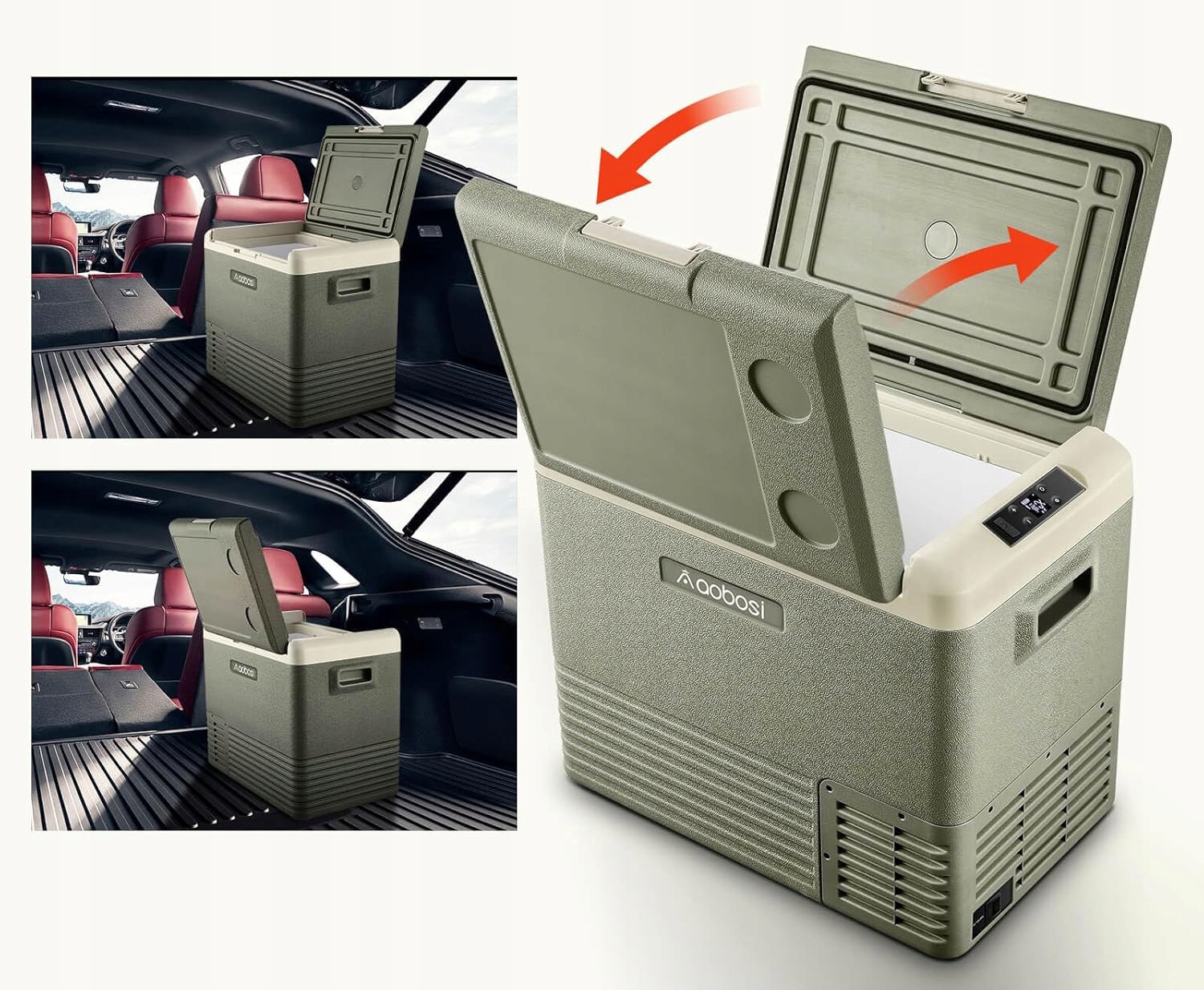 Lodówka samochodowa turystyczna kompresorowa 50L 12/24 V WI-FI LED cicha Pojemność 50 l