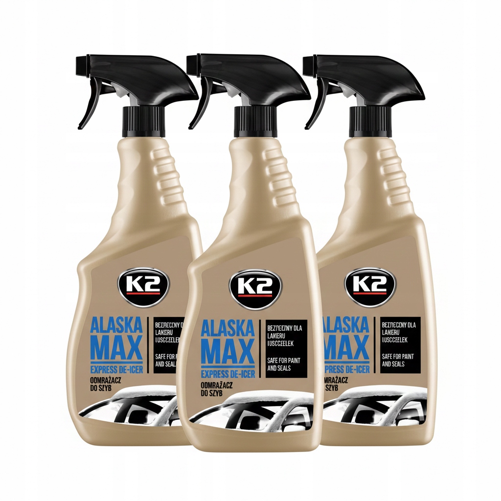 K2 Alaska Odmrażacz do Szyb Lusterek Usuwa lód 700ml -70°C 3szt