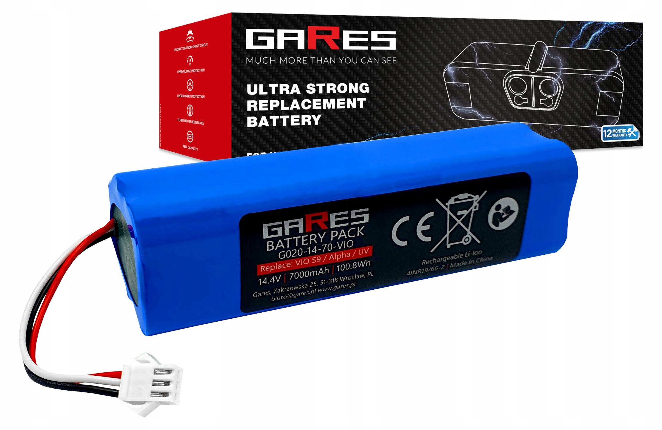 Bateria Akumulator do Cobbo Pro 27 Pro 27+/ Pro 27 Uv 14,4V 7Ah