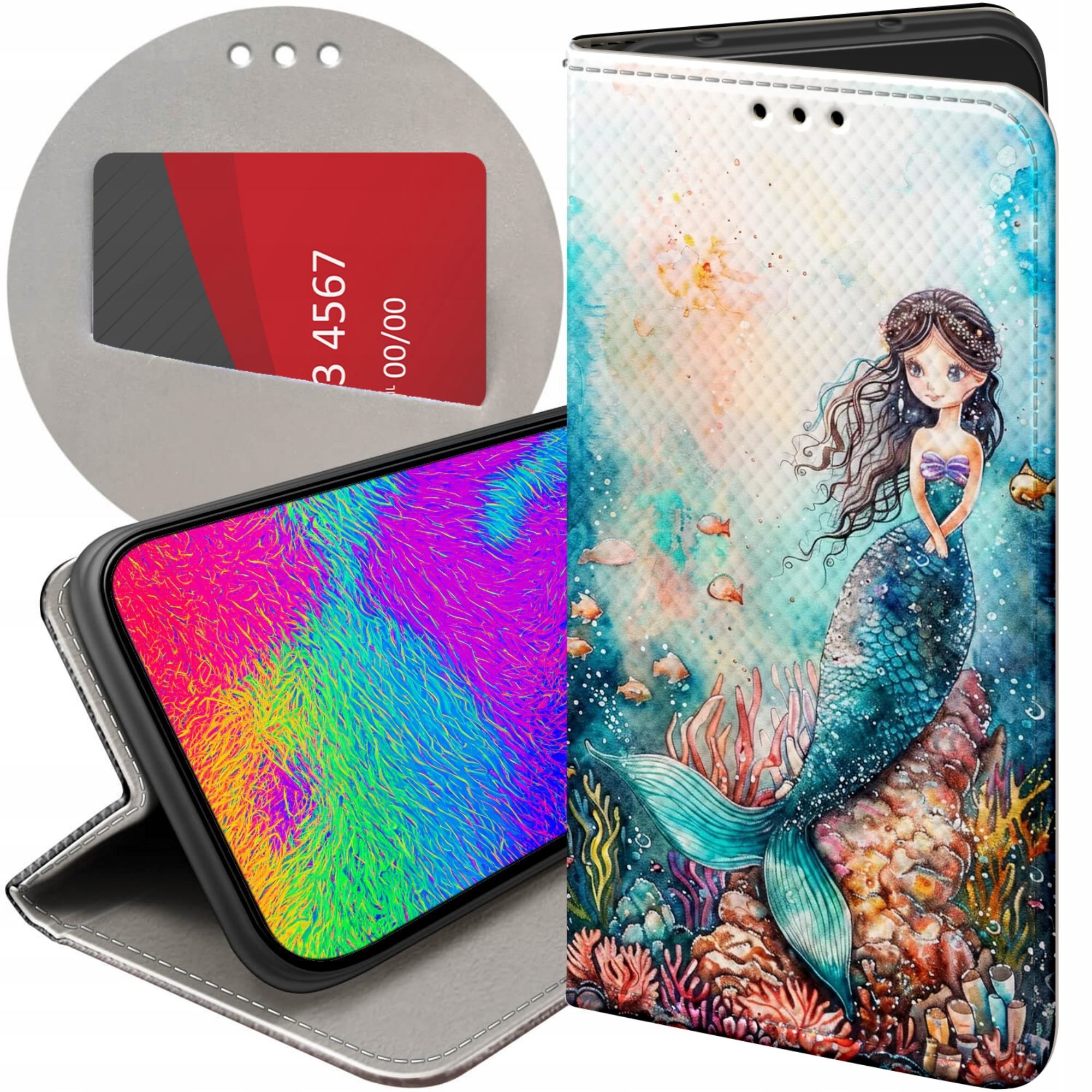 Etui Z Klapką Do Huawei Honor MAGIC7 Pro Syrenki Nimfy Morskie Panny