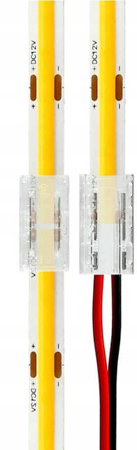 ZŁĄCZKA DO TAŚM LED BEZPUNKTOWYCH COB 8mm IP20 KLIPS PROSTA Marka Media-Comp