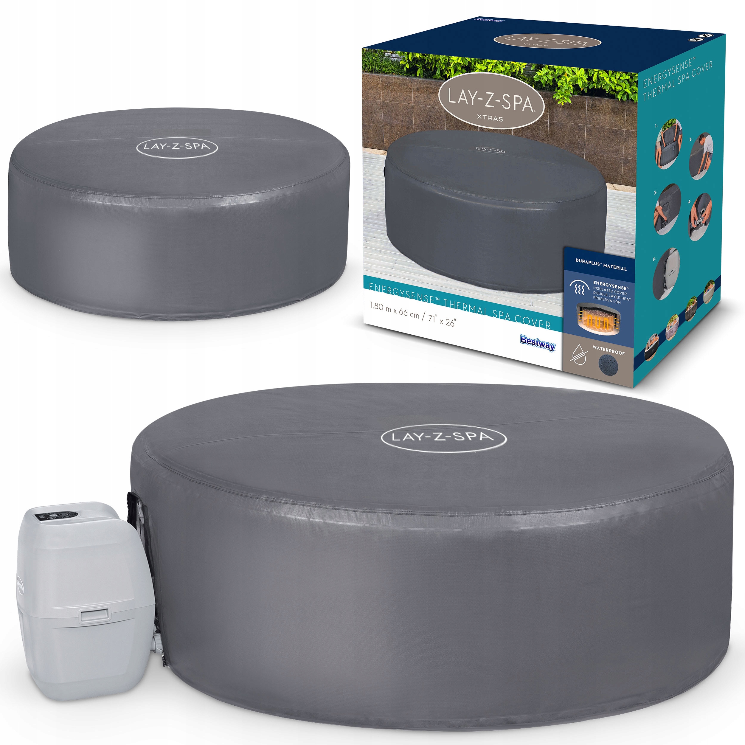 

Pokrywa termiczna do Spa Bestway 180x66cm