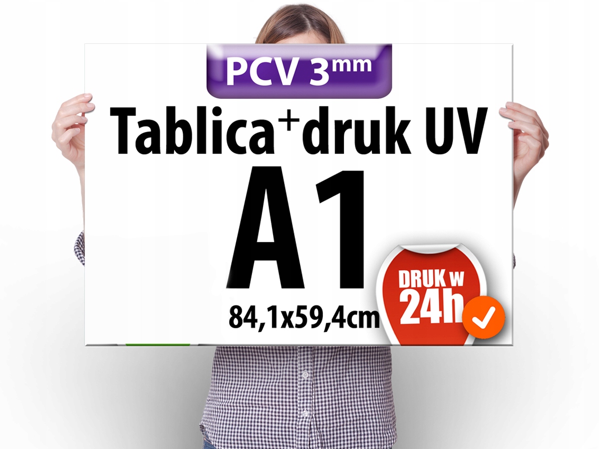 

Tablica Szyld Druk Uv Plansza Pcv 3mm A1