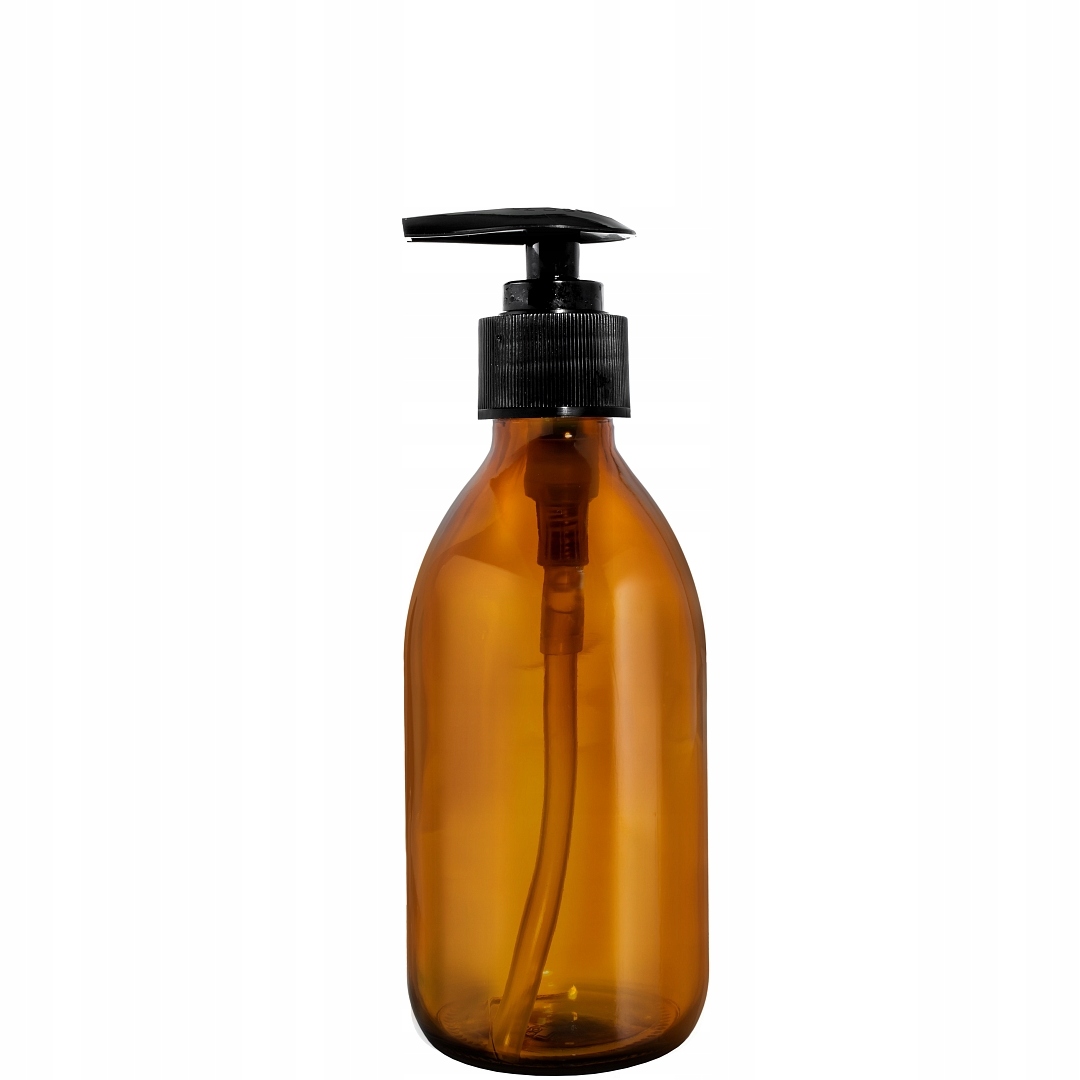 

Butelka Szklana Brąz 250ML Z Pompką Czarną