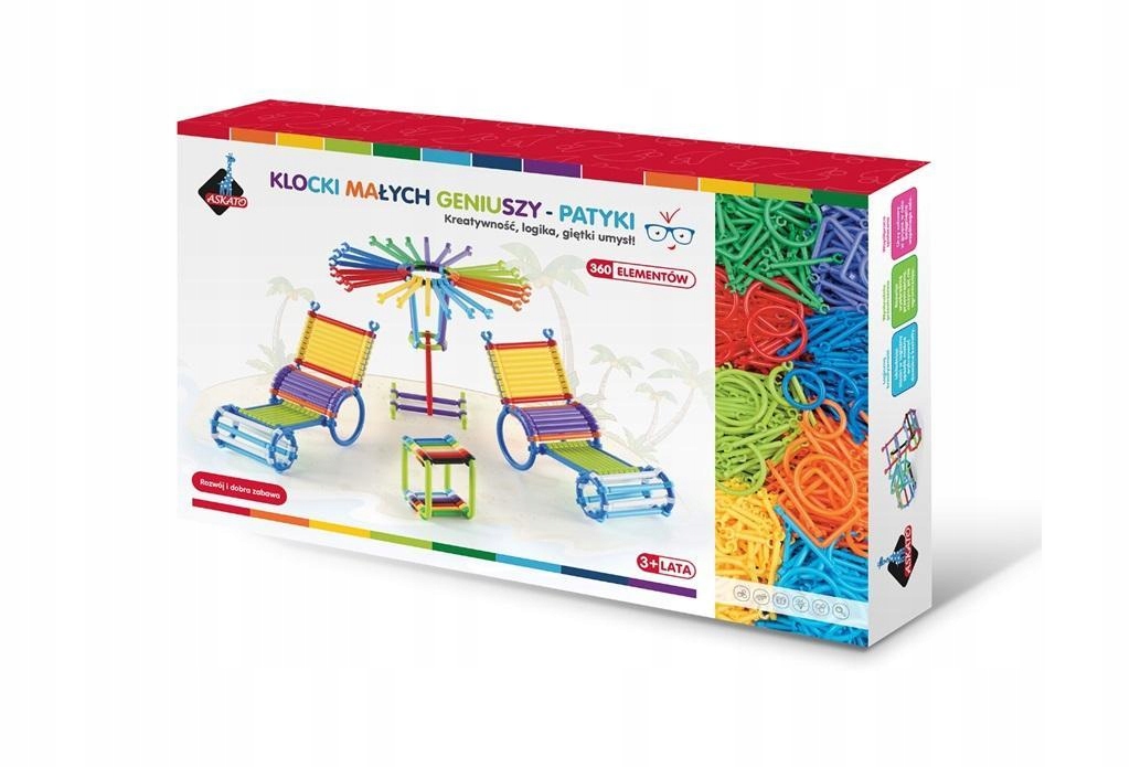 

Klocki Patyki W Pudełku 360 Elementów, Askato