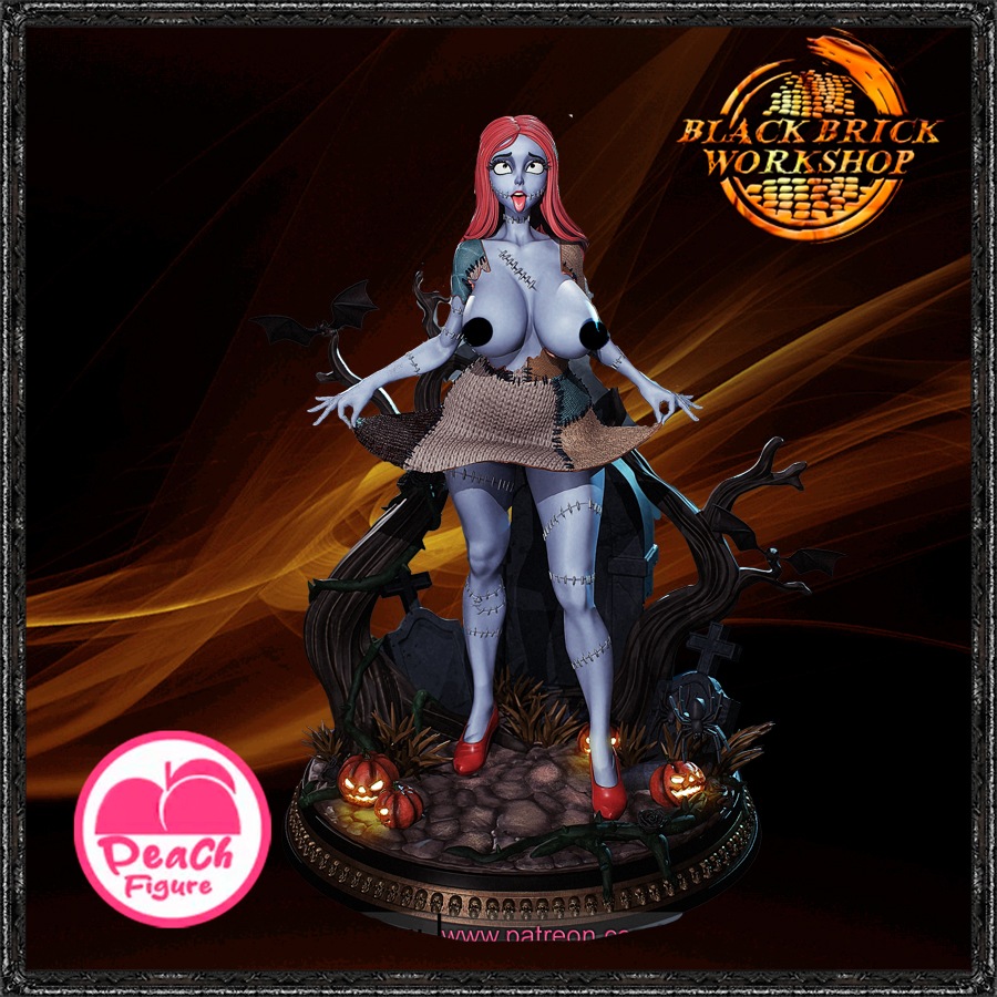 Sally Nightmare Neupravená broskvová figurka 1/9 (200mm) měřítko (nsfw) 3D tisk