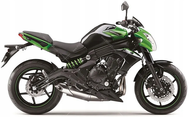 Samolepky Na Motocykl Juula Pro Kawasaki Er 6N 2016 Zeleno-černé 51P