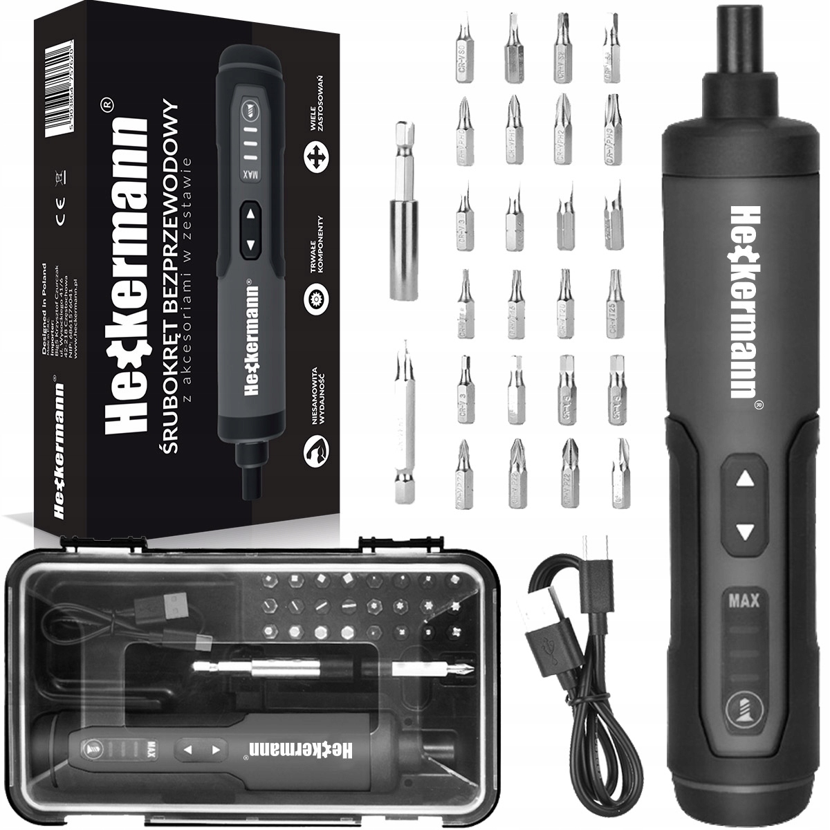 

Wkrętarka Śrubokręt Elektryczny Led 3.6V 1300mAh
