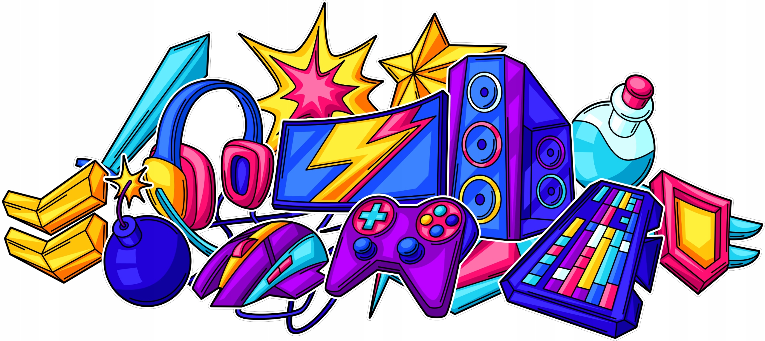 

Naklejki na ścianę Gracza Młodzieżowe Gamer Gra