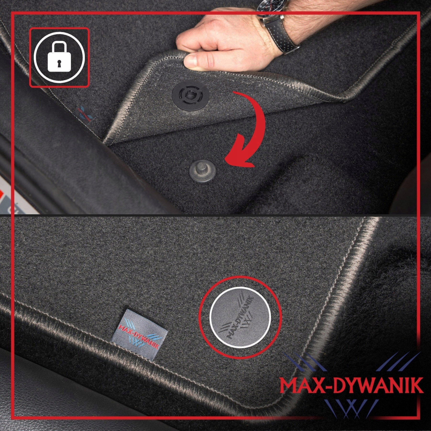 Opel Astra V K 2015 Dywaniki z HAFTEM Multi Element Set Sets