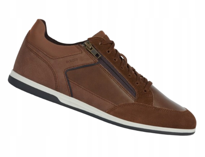 Geox Renan Pánské Kožené Boty Hnědé, Velikost 40