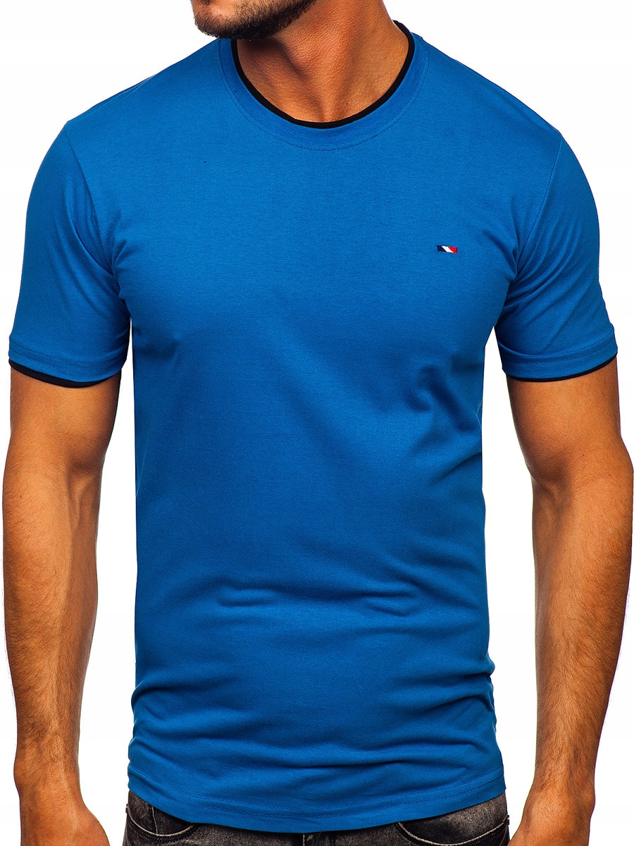 

T-shirt Męski Koszulka Niebieska 14316 Denley_l
