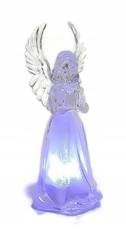 FIGURKA FIGURA ANIOŁ ANIOŁEK LED PLASTIKOWA SUPER OZDOBA ŚWIECĄCA EAN (GTIN) 5902687834099