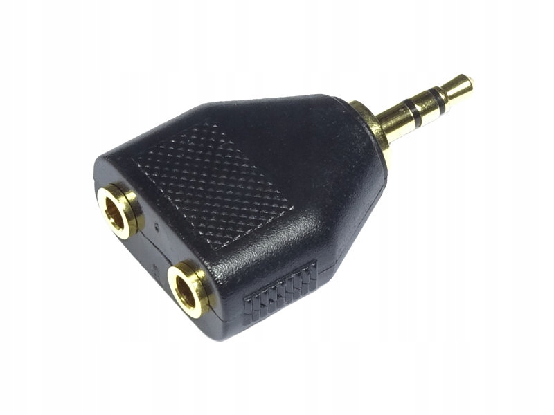 

Gniazdo 2 x Jack na wtyk mały Jack 3,5mm Stereo