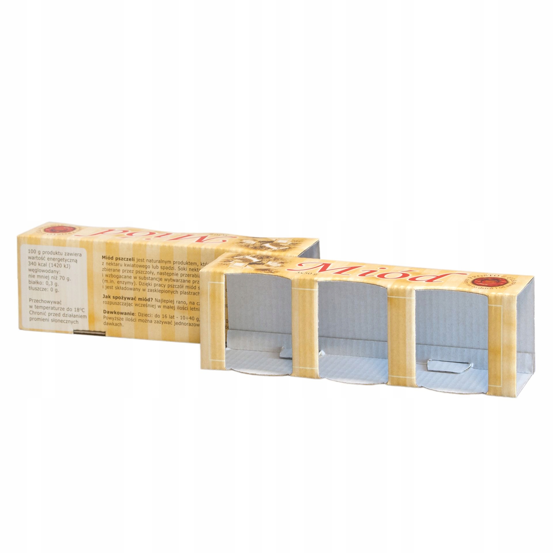 

Pudełko na 3 słoiki 35ml 50g z mini etykietami P3B