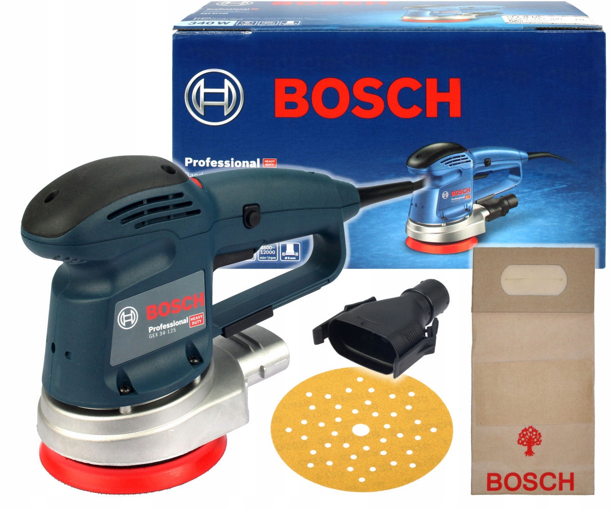 

Szlifierka Mimośrodowa 340W 125mm Gex 34-125 Bosch