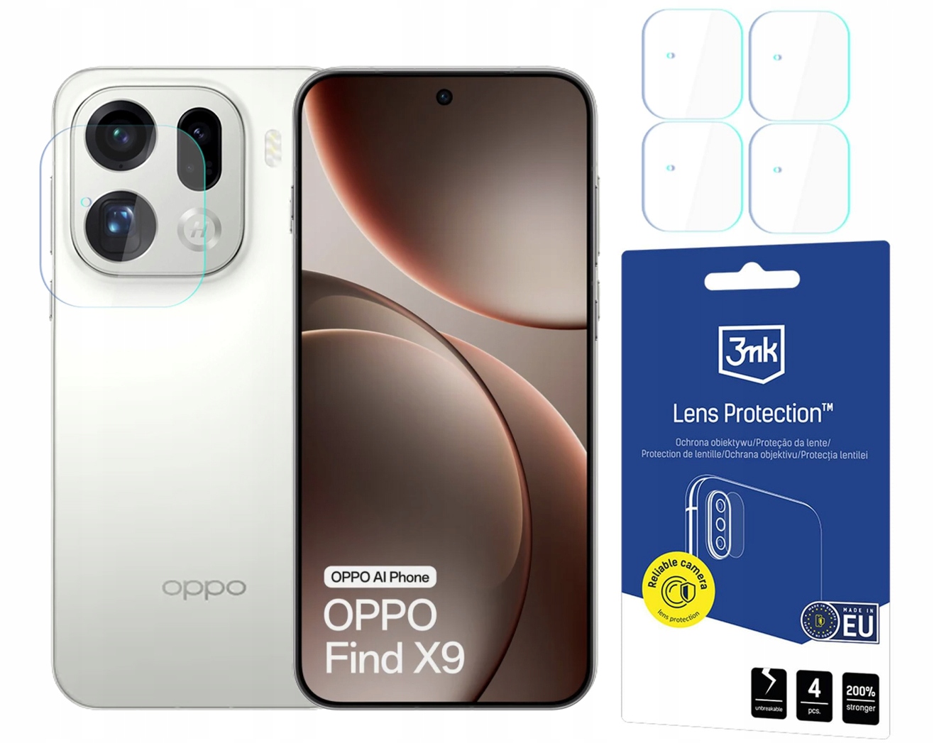 3MK Sklo na objektiv Lens pro Oppo Find X9 4ks