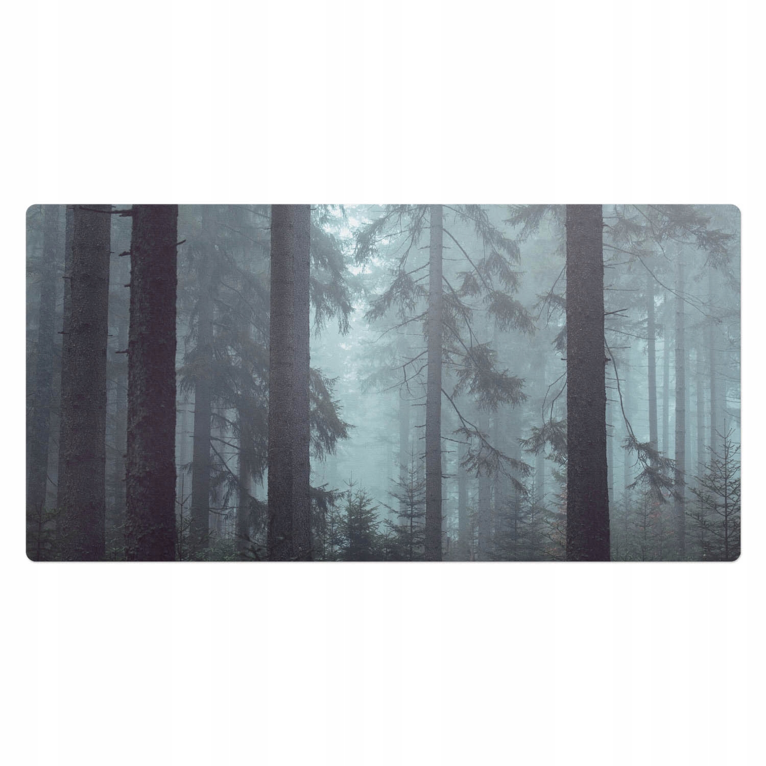 Ochranná dekorativní podložka na kancelářský stůl Závěs mlhy v lese 100 x 50 cm