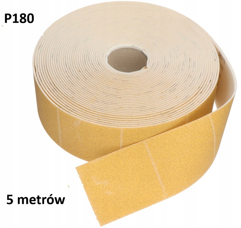Papier Ścierny na Gąbce P180 Do Drewna Lakieru Szlifowania Miękki 115mm x5m