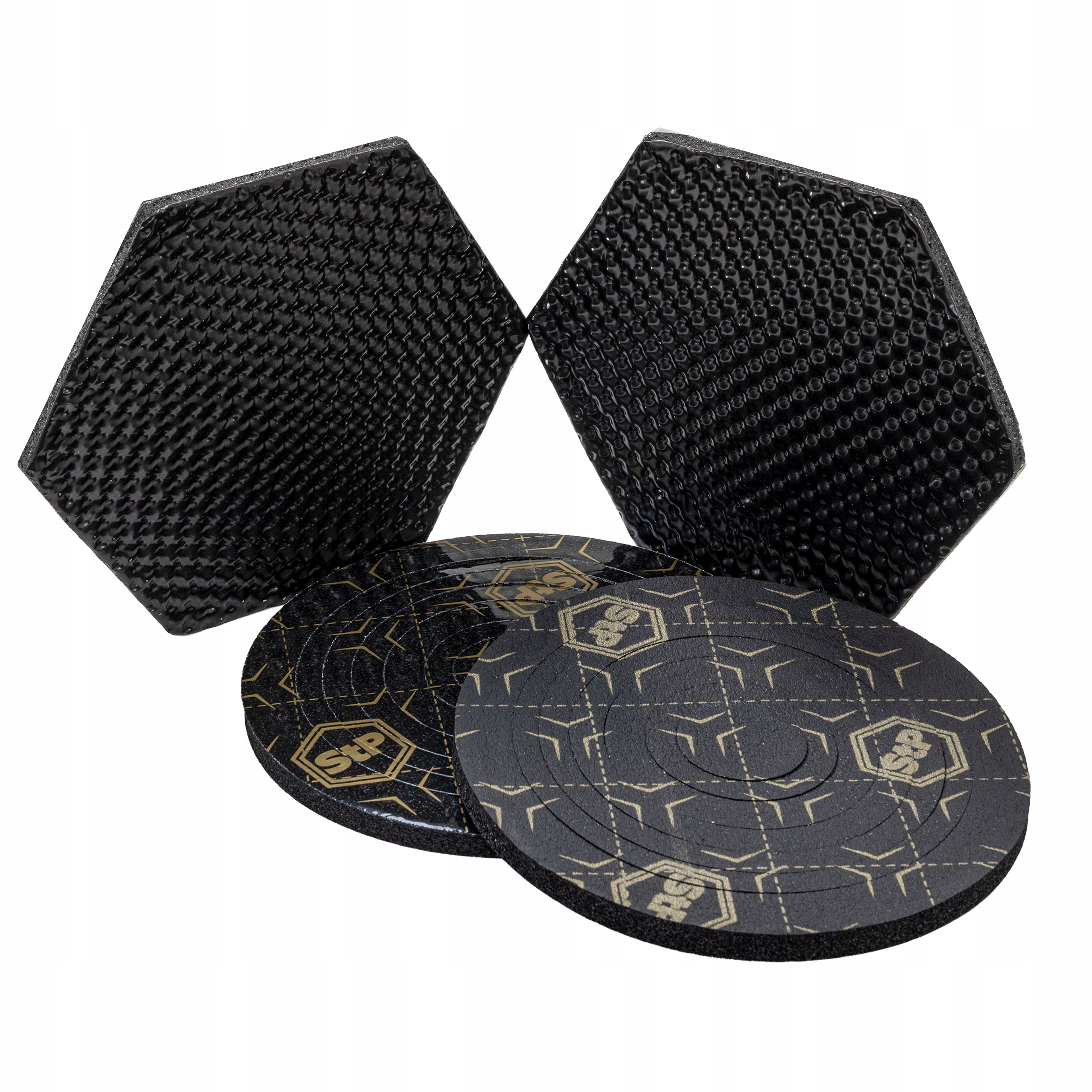 Šestiúhelníkové panely, kroužky za reproduktor v automobilových dveřích Crystal