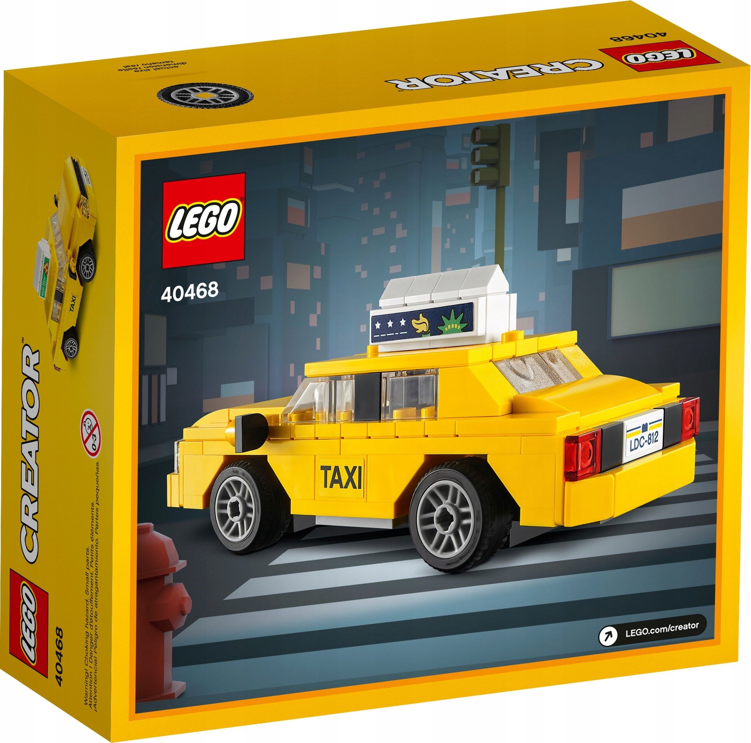 LEGO 40468 CREATOR Żółta Taksówka wys.24H Marka LEGO