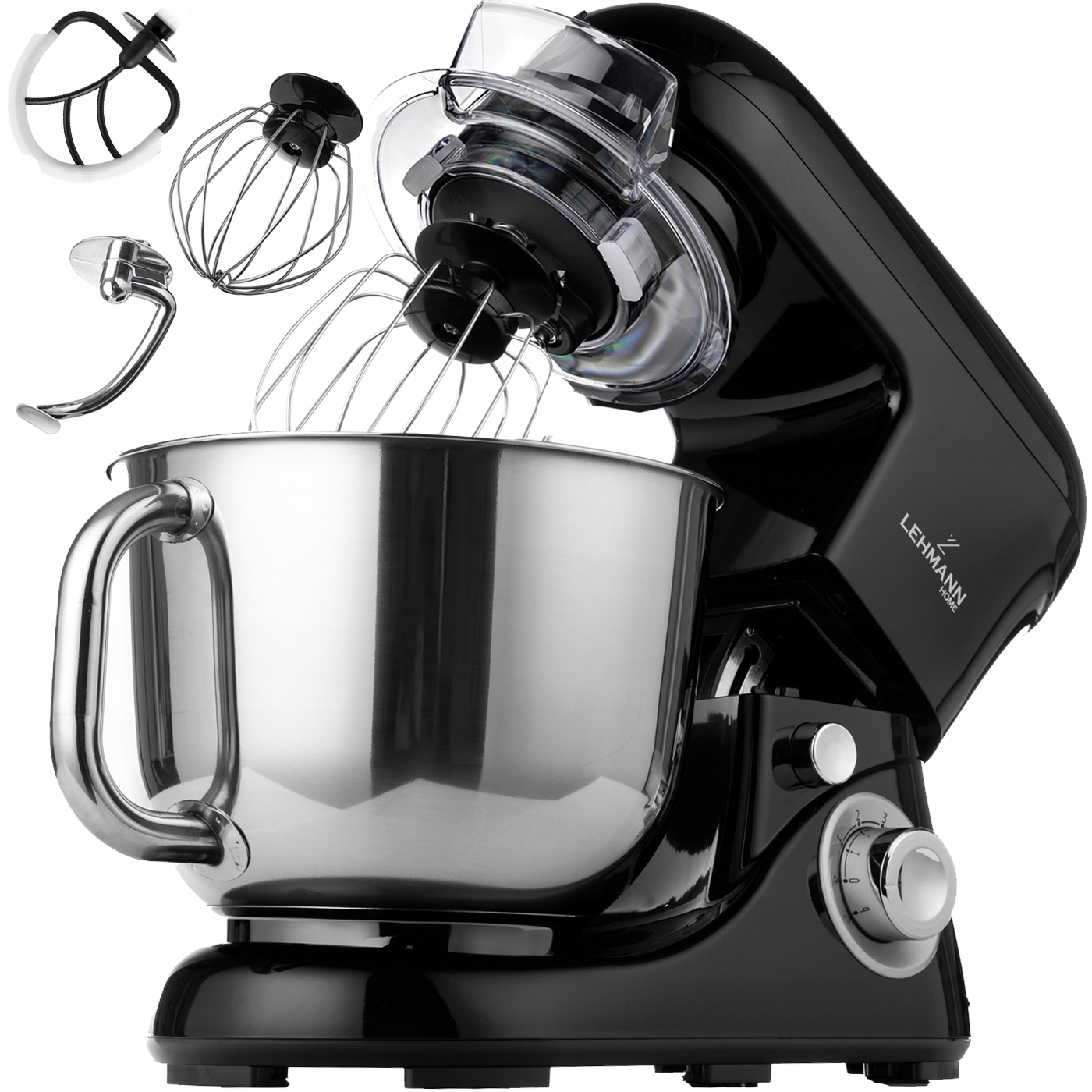 Kuchynský Robot Planetárny Mixér Lehmann Multifunkčný 5 L Čierny Prémiový