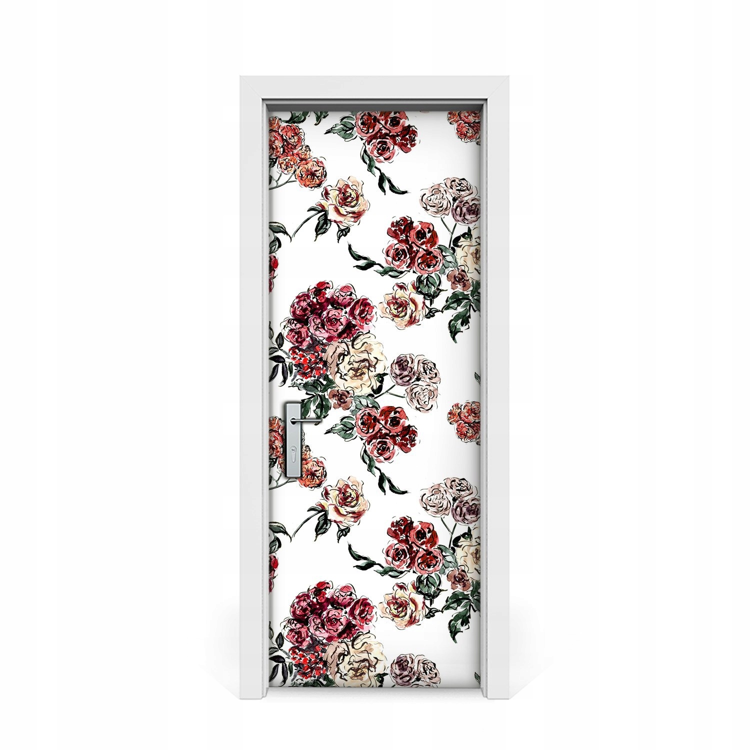 

Okleina naklejka drzwi Kwiaty w stylu Boho 75x205