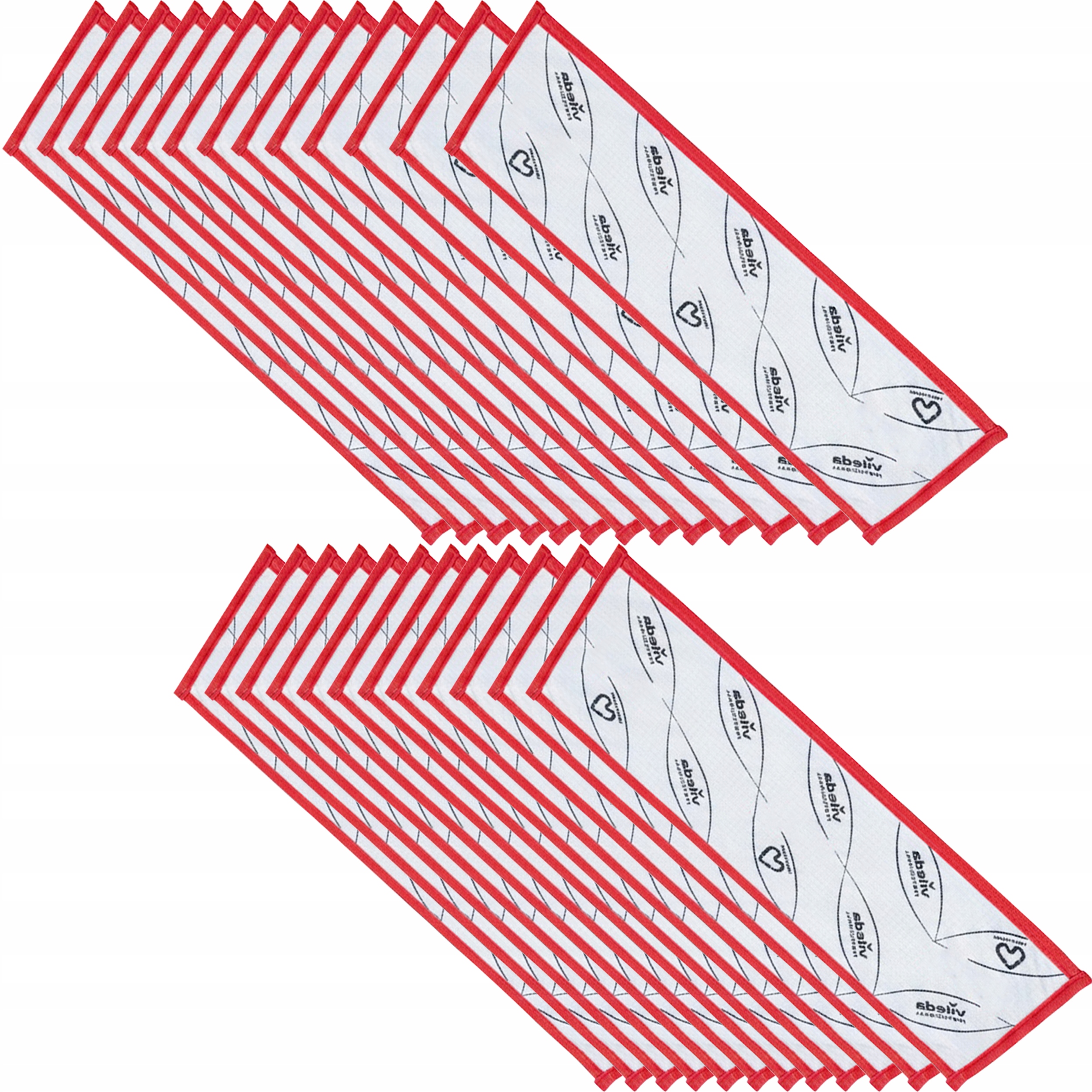 Na Jedno Použití Mopovací Vložky R-microone Combispeed Pro Vileda Červené 25 Ks