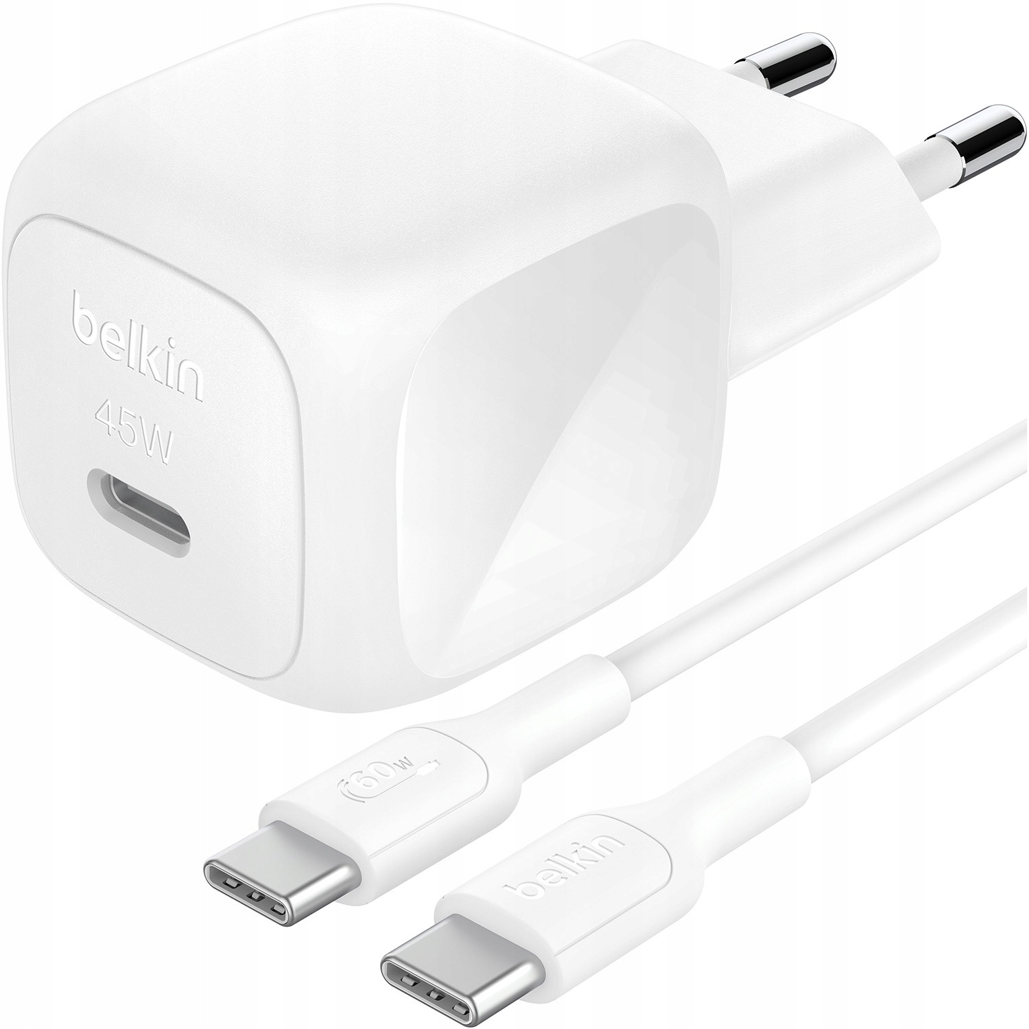 Ładowarka sieciowa Belkin Compact 45W Usb-c Pd 3.1 mała kostka +kabel Usb-c