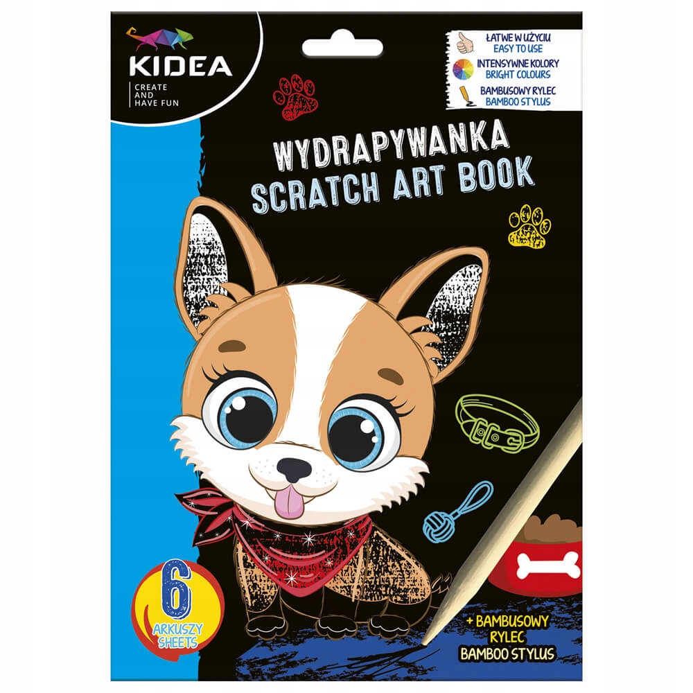 

Wydrapywanka 6 arkuszy rylec Kidea pieski